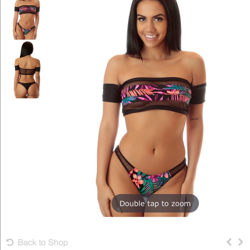 CAI Swimwear jungle paradise top x sola bottom